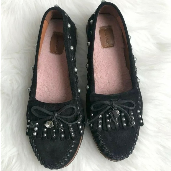 Coach Rocassin Suede Slipon Embellished Moc - Picture 6 of 12